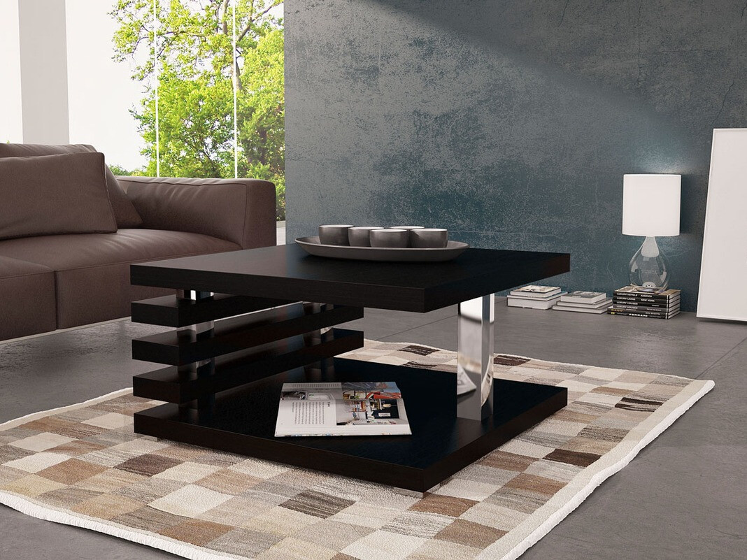 Žurnālu galdiņš Goodyear 122 (Matēts melns)