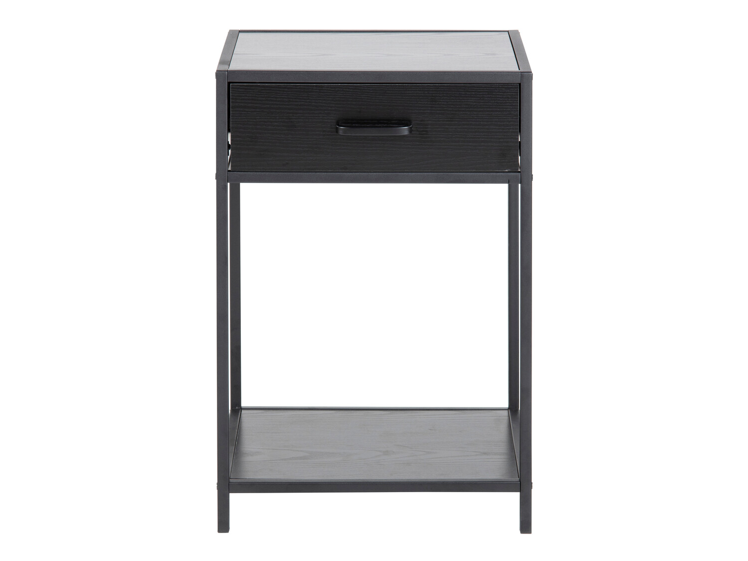 Прикроватная тумбочка Norsica Sevferi 128 (Черный пепел + Чёрный)