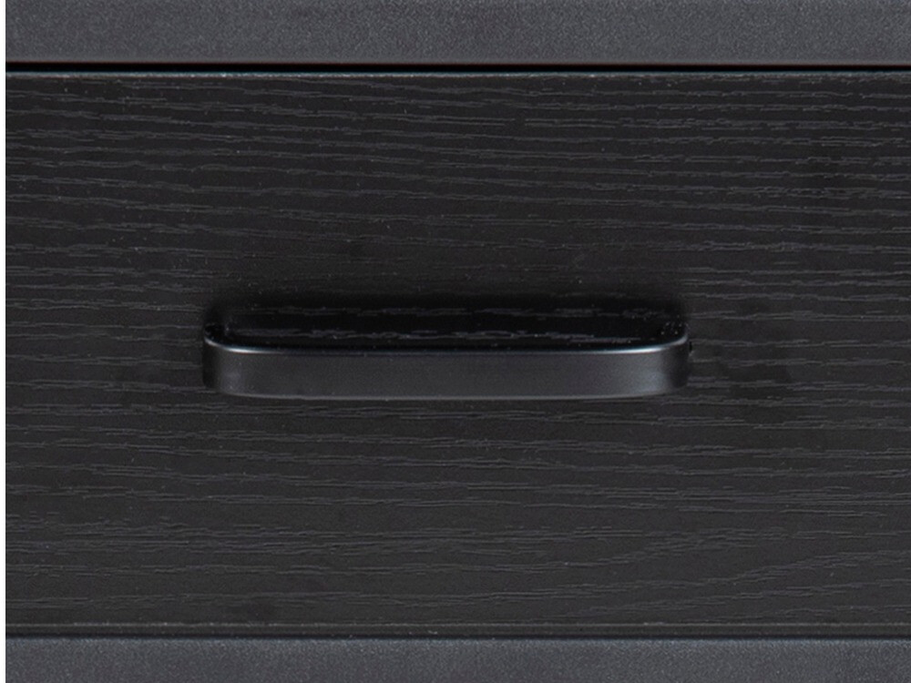 Прикроватная тумбочка Norsica Sevferi 128 (Черный пепел + Чёрный)