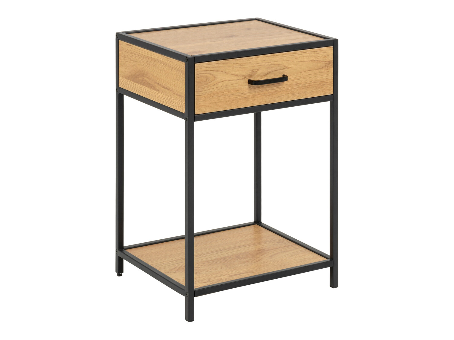 Прикроватная тумбочка Norsica Sevferi 128 (Дикий дуб + Чёрный)