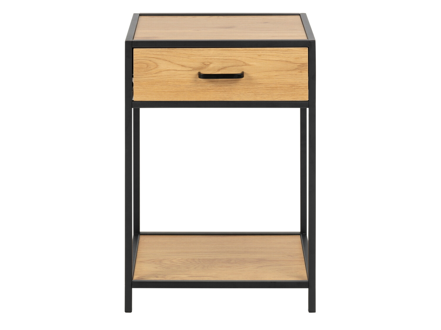 Прикроватная тумбочка Norsica Sevferi 128 (Дикий дуб + Чёрный)