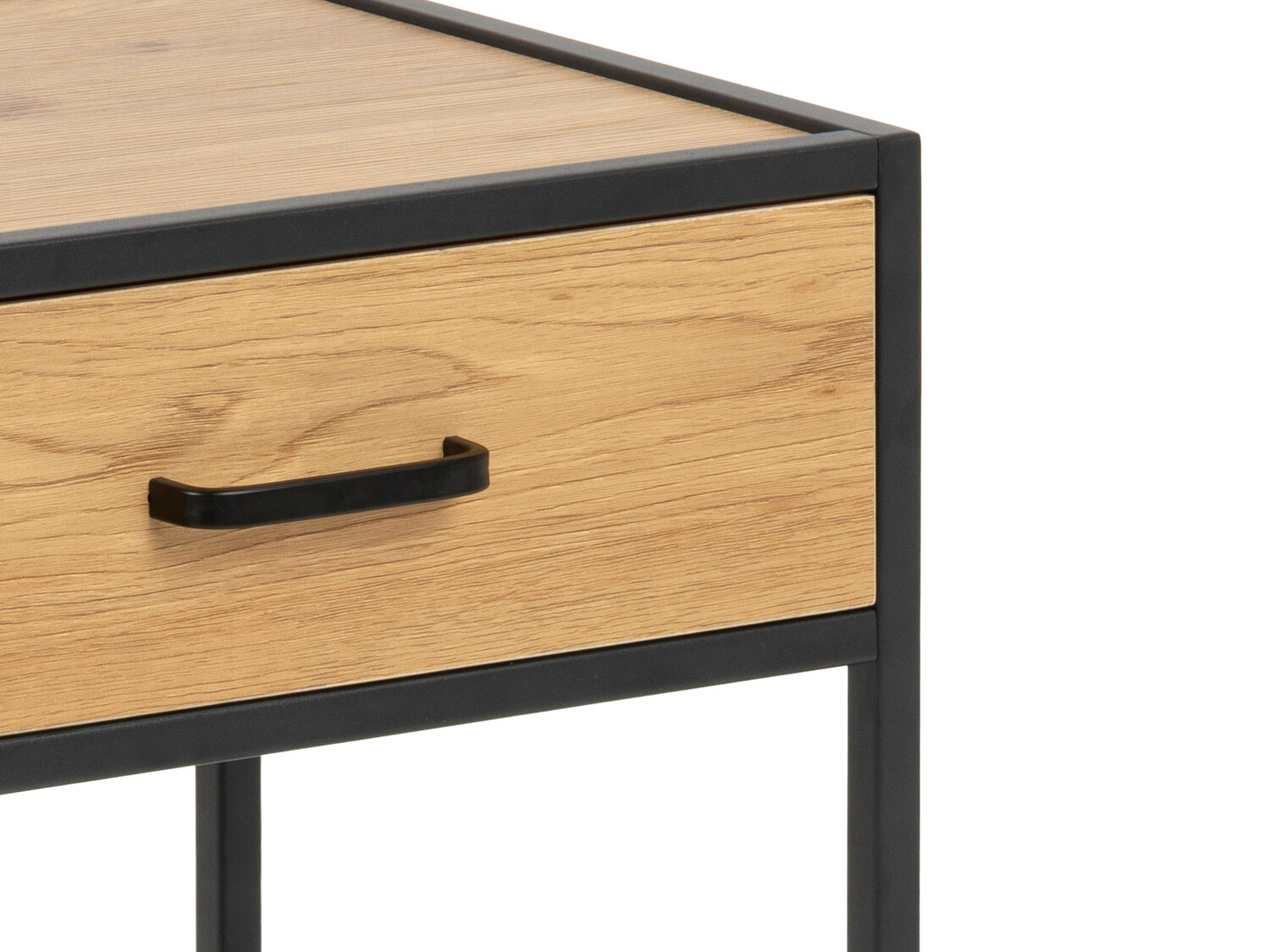 Прикроватная тумбочка Norsica Sevferi 128 (Дикий дуб + Чёрный)