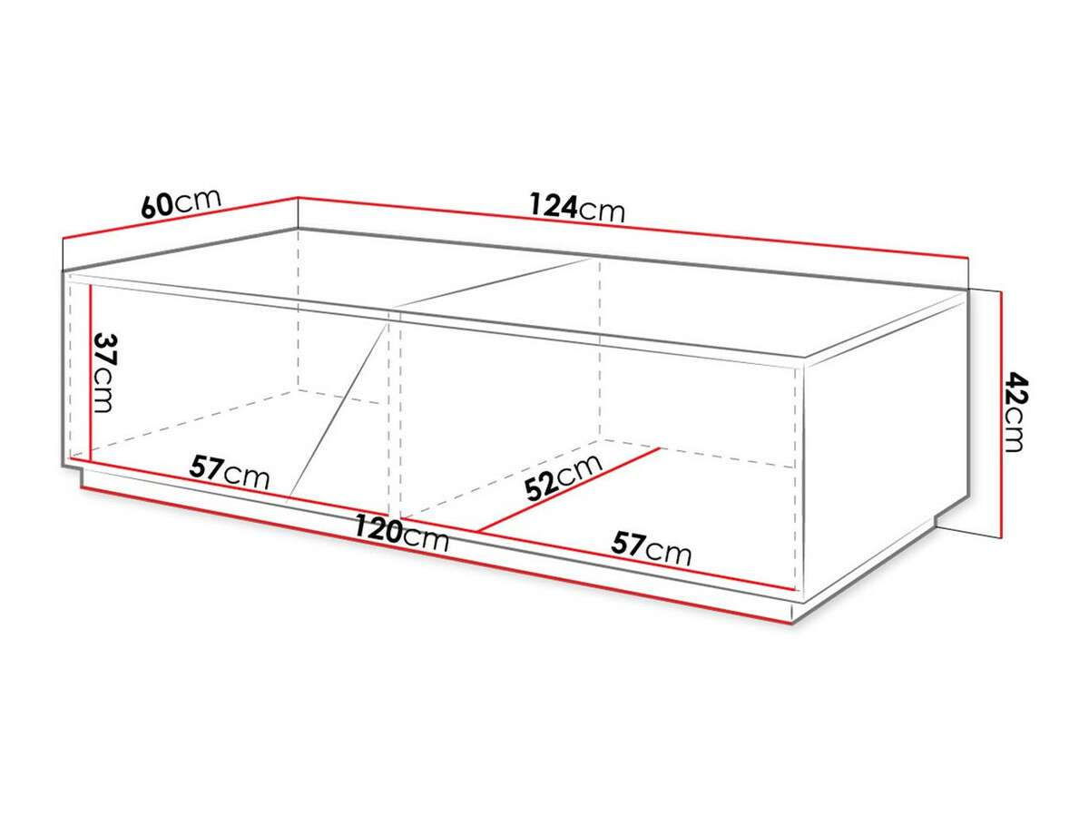 Žurnālu galdiņš Comfivo Daldune 102 (Antracīts + Votan ozols)
