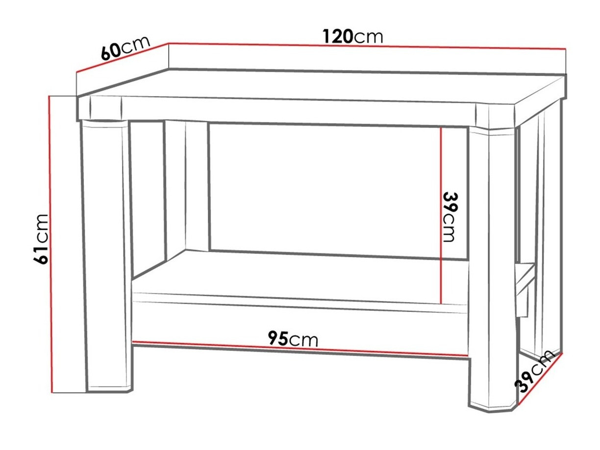 Žurnālu galdiņš Lorelie 114 (Trifele ozols)