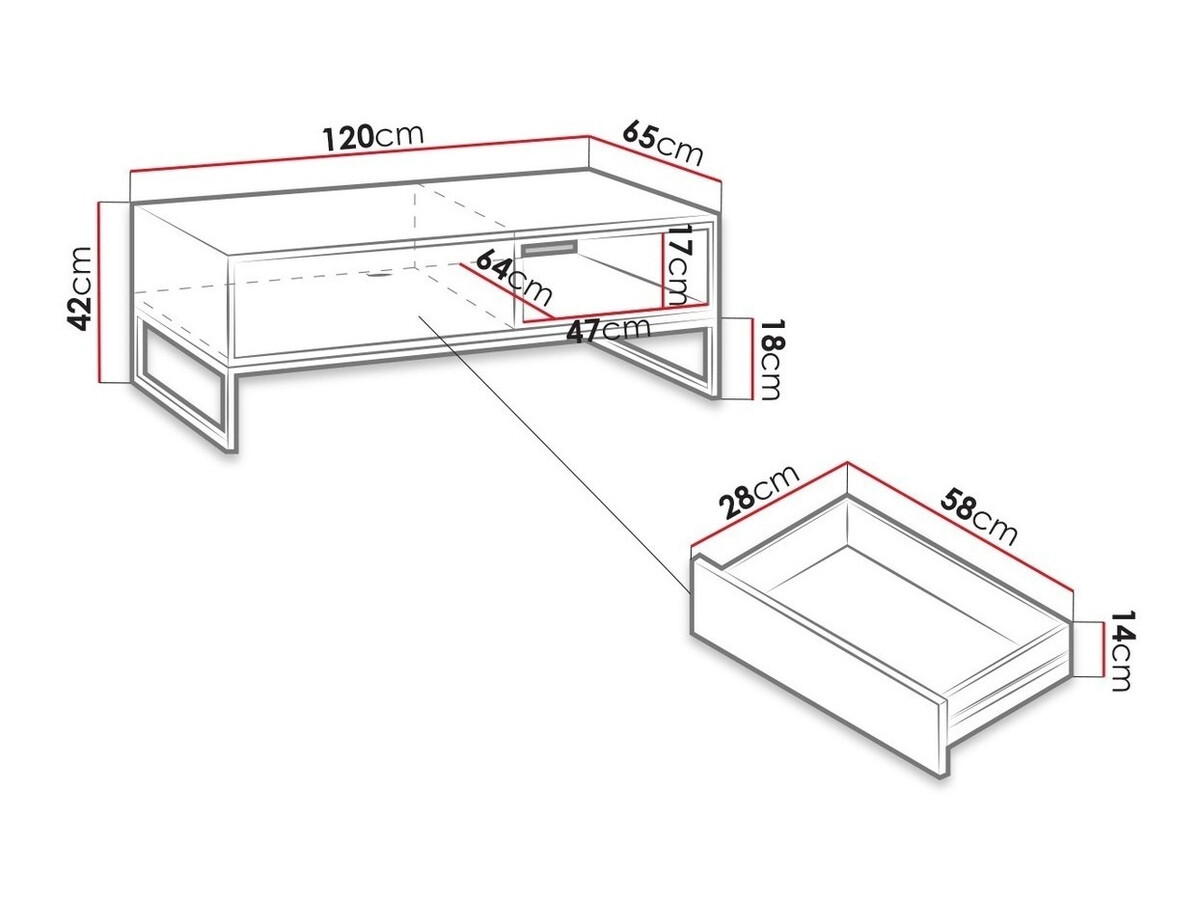 Журнальный столик Baltesi 103 (Artisan дуб + Чёрный)