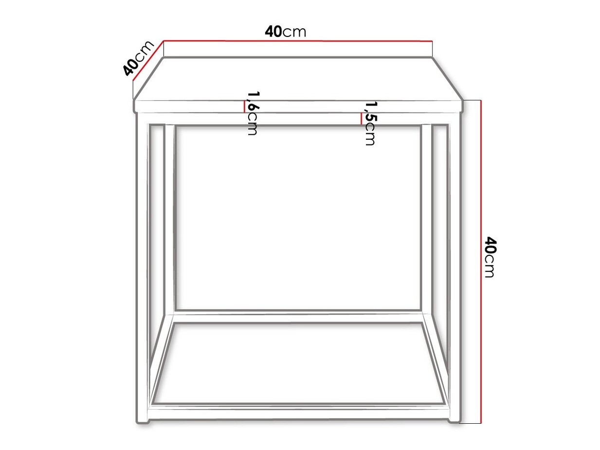 Журнальный столик Germantown 106 (Матовый черный + Глянцевый белый)