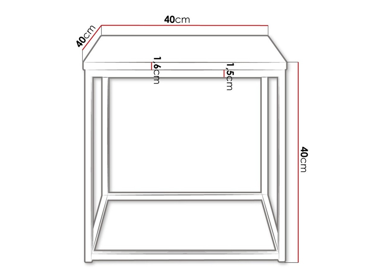 Журнальный столик Germantown 106 (Матовый черный + Глянцевый черный)
