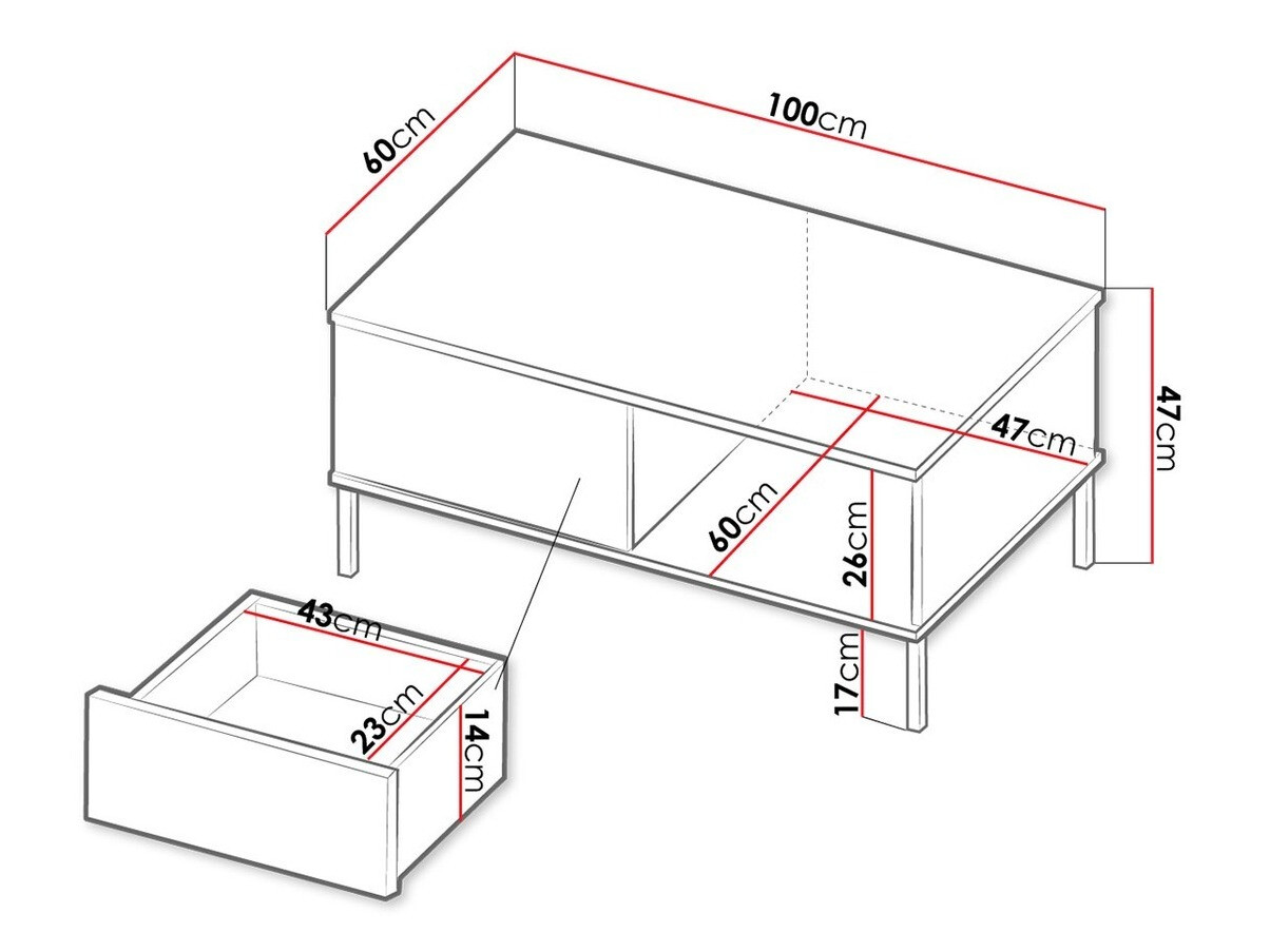 Žurnālu galdiņš Lomsore 102 (Balts)
