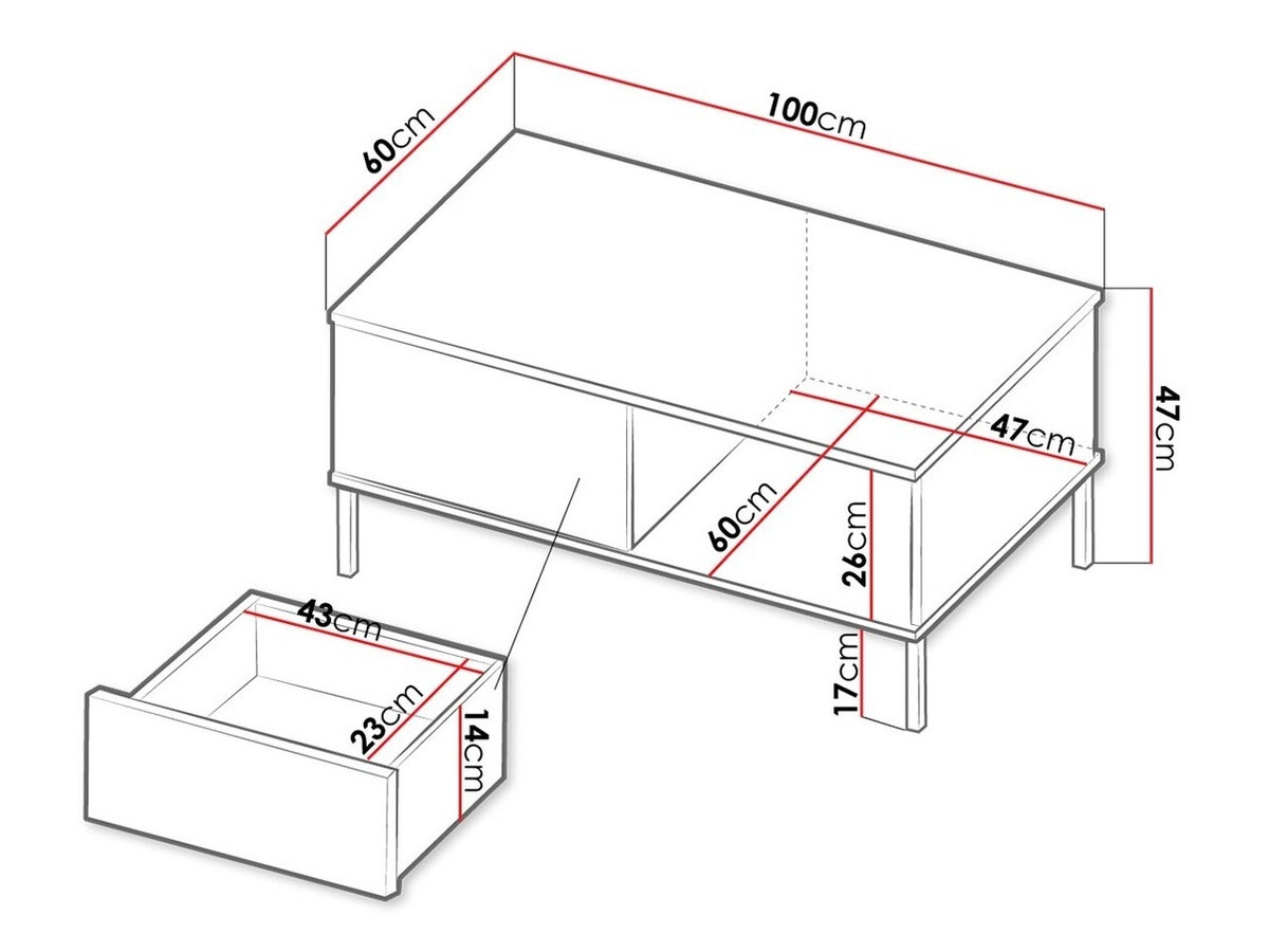 Žurnālu galdiņš Lomsore 102 (Melns)