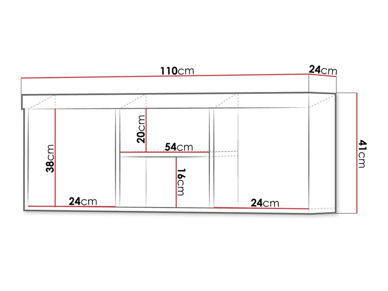 Настенная полка Cormiru 104 (Дуб сан-марино)