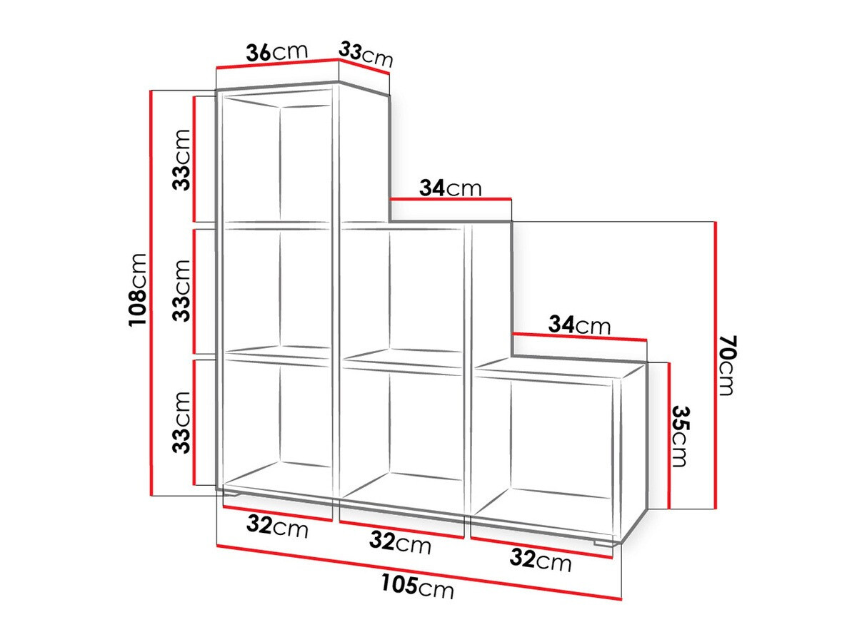 Стеллаж Sarasota 110 (Белый)