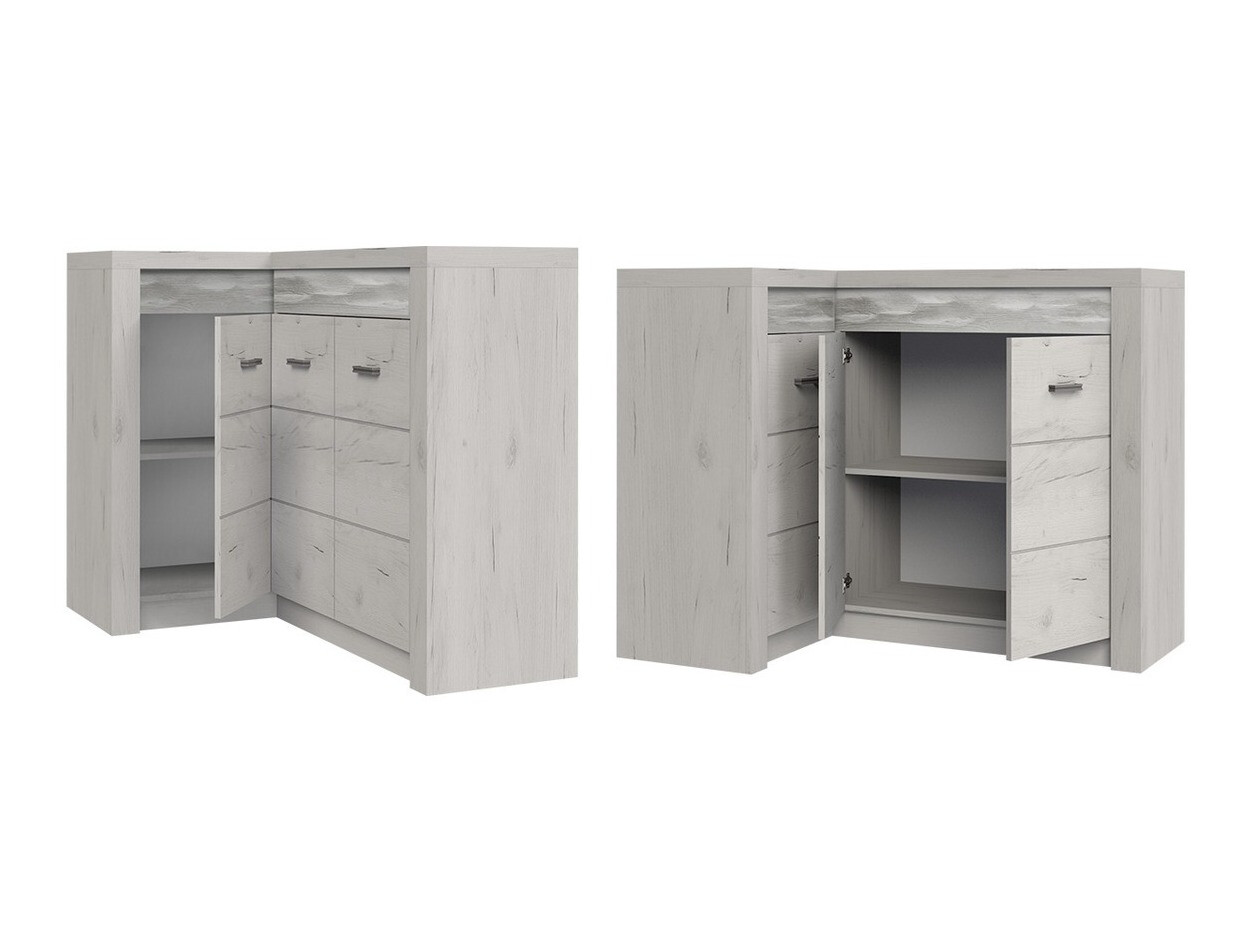 Stūra skapis Serfeno 113 (Tumši pelni)