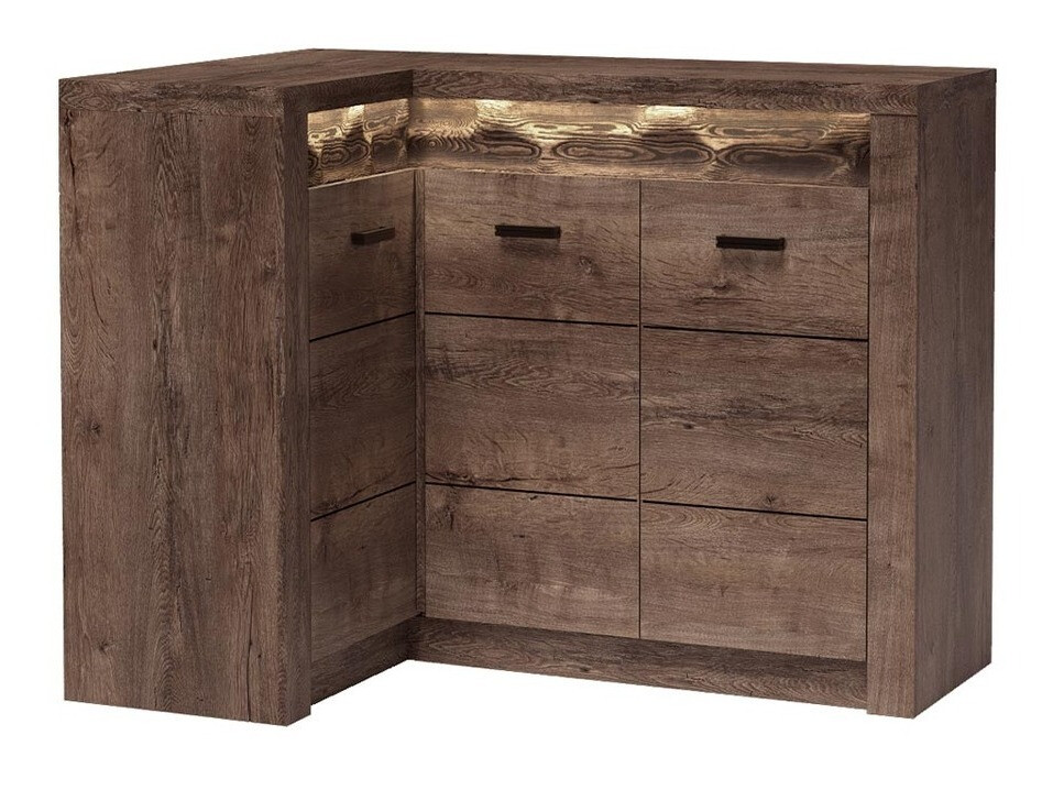 Угловой шкафчик Serfeno 113 (Темный пепел)