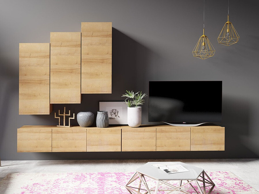 Настенные шкафы Tivdalu 126 (Чёрный + Глянцевый черный)