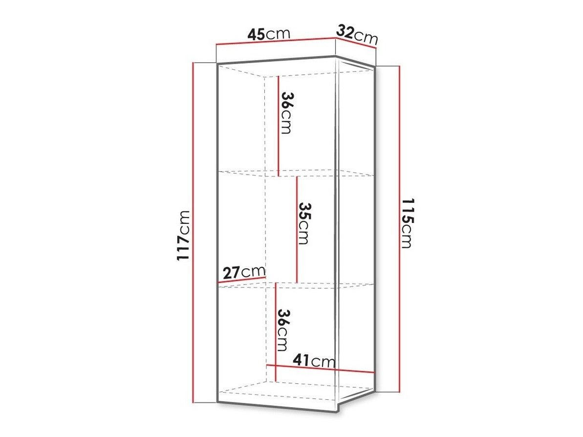 Piekarams skapītis Tivdalu 126 (Balts + Glancēts balts)