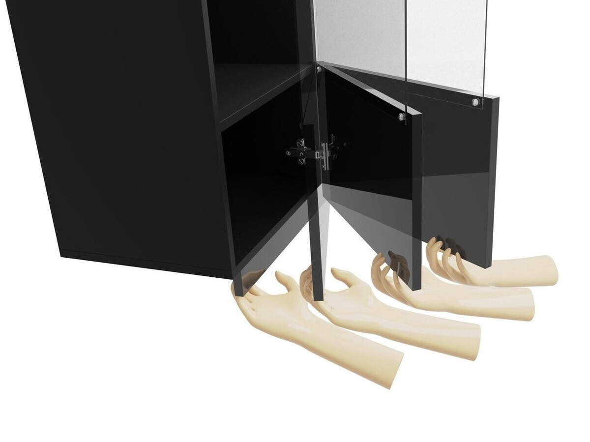 Piekarams skapītis Tivdalu 126 (Melns + Glancēts melns)