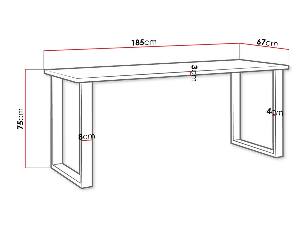 Cтол Tucson 138 (Ланцетник дуб + Чёрный)