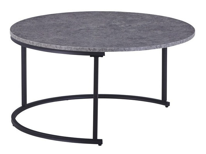 Комплект журнальных столиков Charleston 110 (Серый + Чёрный)