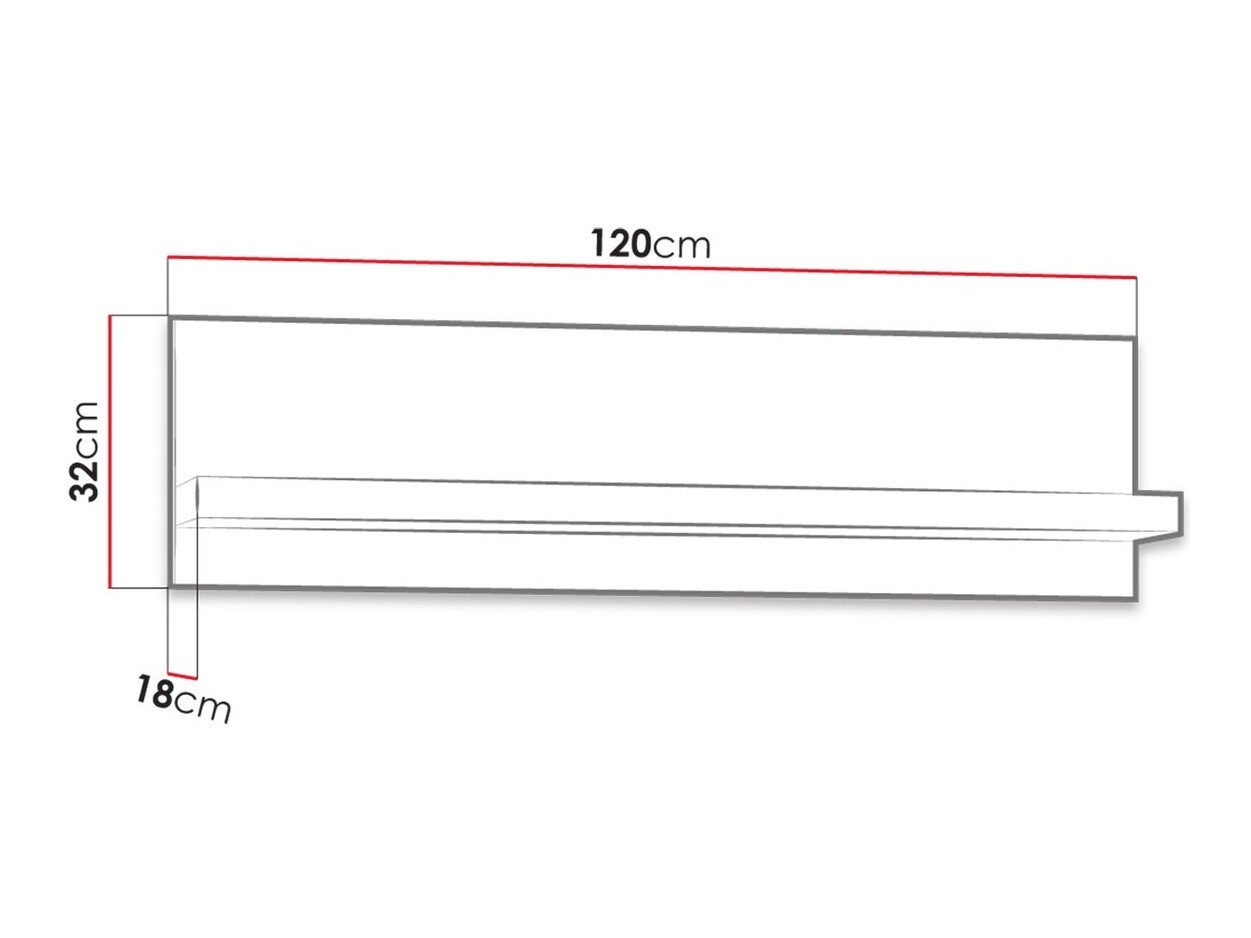 Piekarams plaukts Serfeno 108 (Tumši pelni)