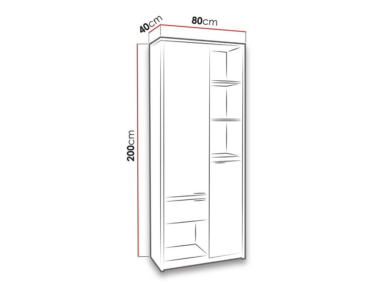 Стеллаж Fivelbo 107 (Монастырский дуб + Глянцевый черный)