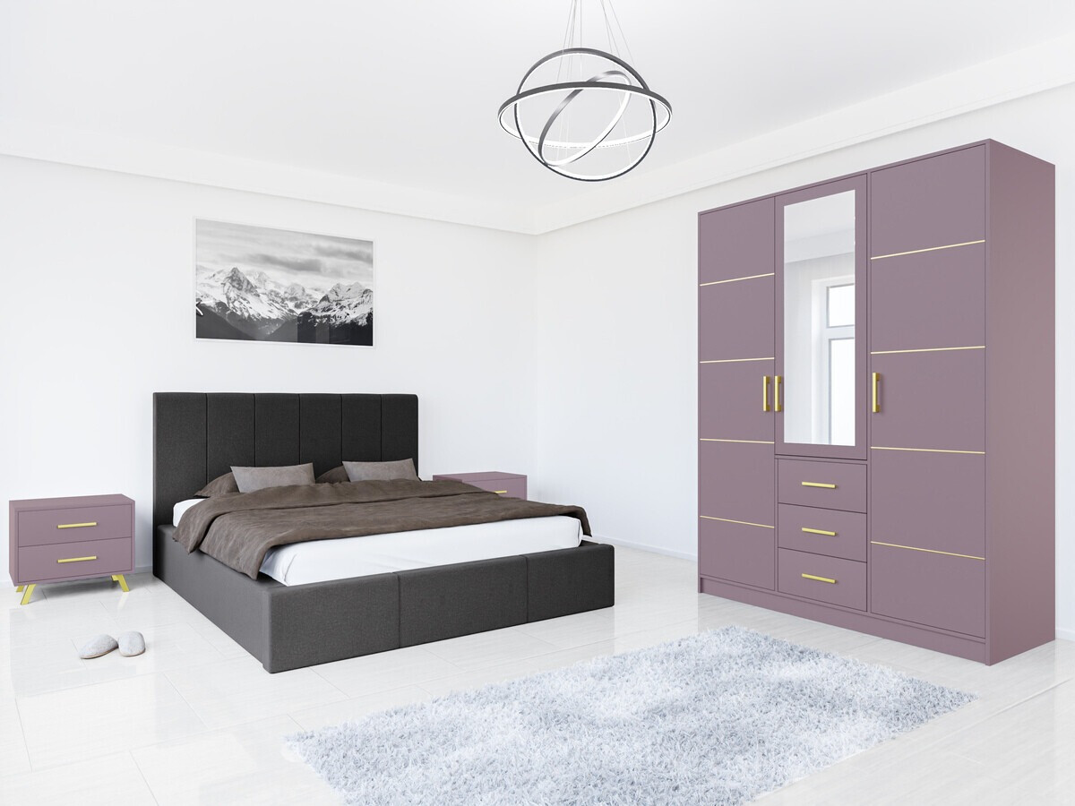 Guļamistabas komplekts Dortivu 154 (Violets + Inari 96)