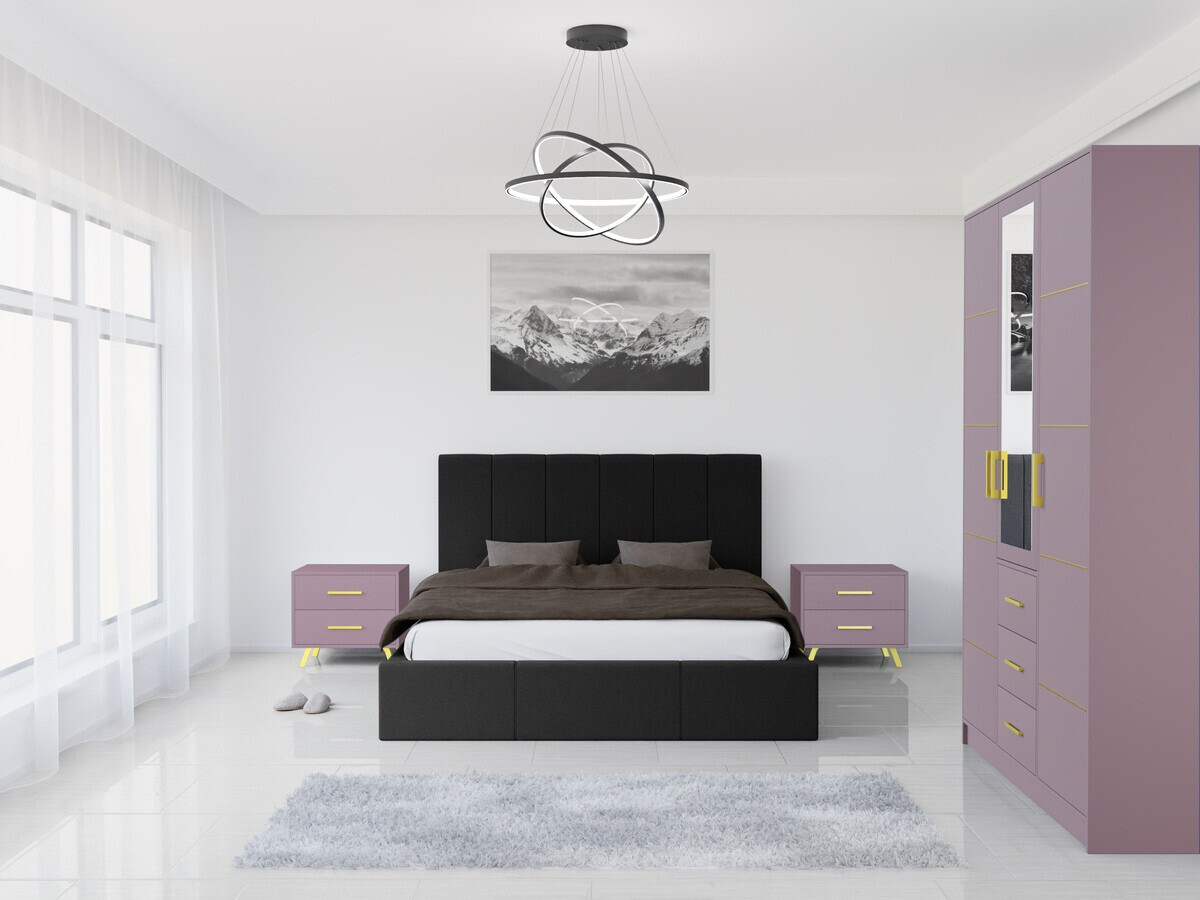 Guļamistabas komplekts Dortivu 154 (Violets + Inari 96)