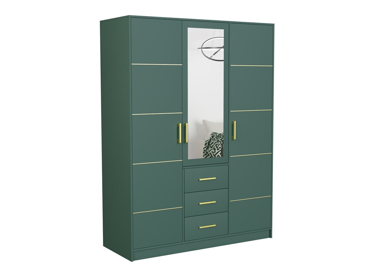 Guļamistabas komplekts Dortivu 154 (Zaļš + Inari 96)