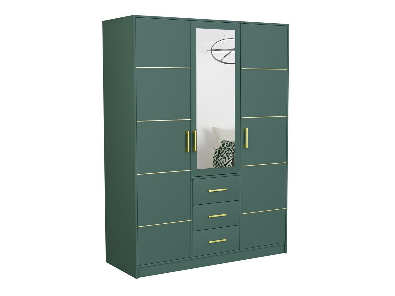 Guļamistabas komplekts Dortivu 154 (Zaļš + Inari 96)