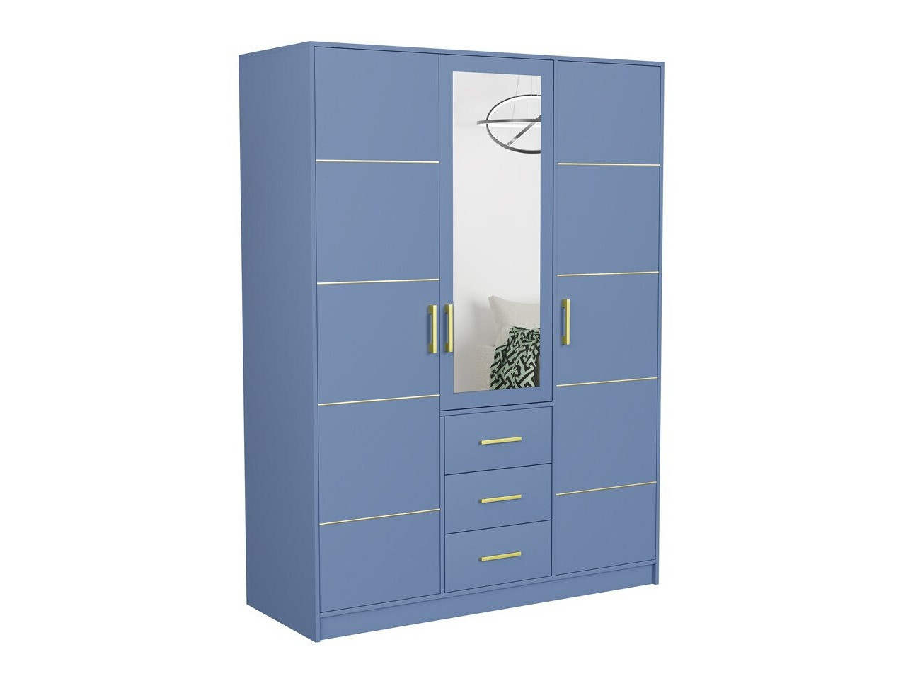 Guļamistabas komplekts Dortivu 154 (Zils + Inari 96)