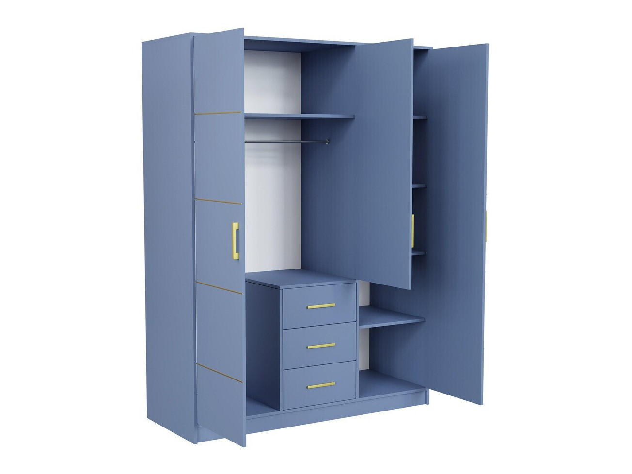 Guļamistabas komplekts Dortivu 154 (Zils + Inari 96)