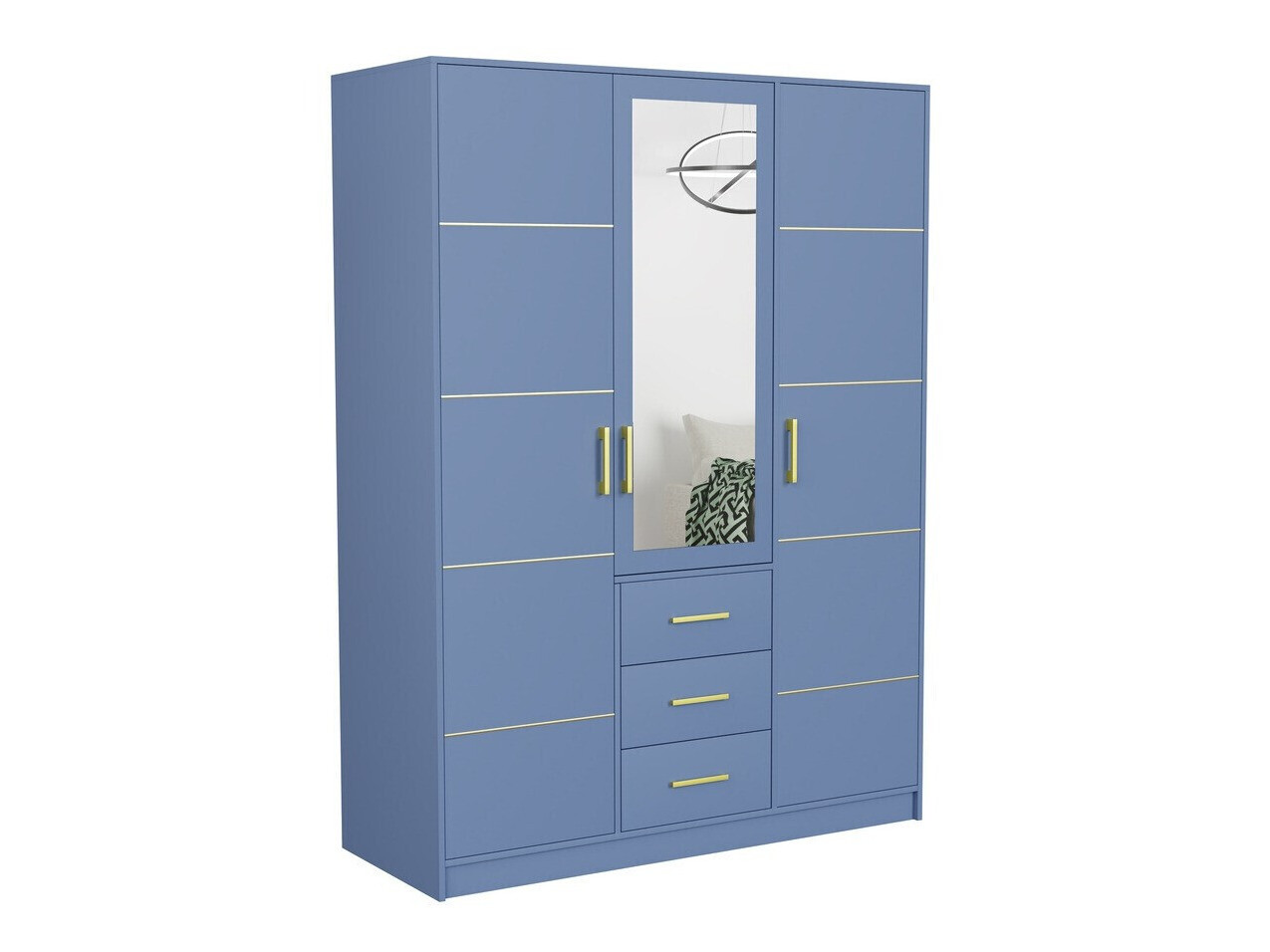 Guļamistabas komplekts Dortivu 154 (Zils + Inari 96)