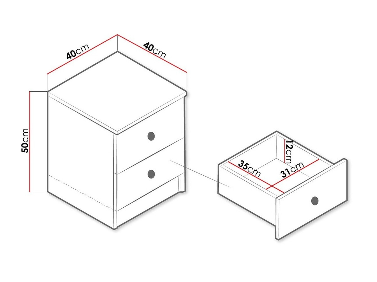 Naktsgaldiņš Almira 108 (Artisan ozols + Pelēks)