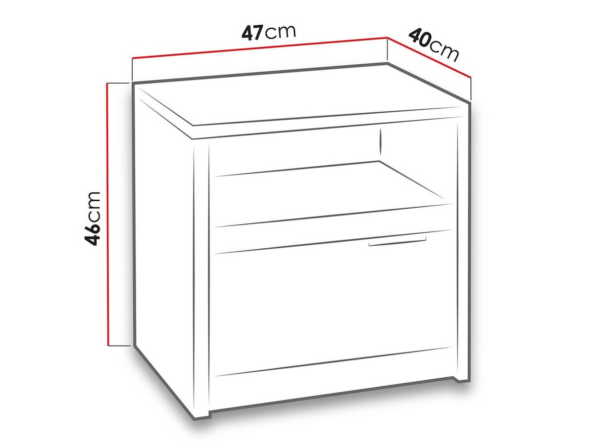 Naktsgaldiņš Fivelbo 108 (Monastery ozols + Glancēts melns)