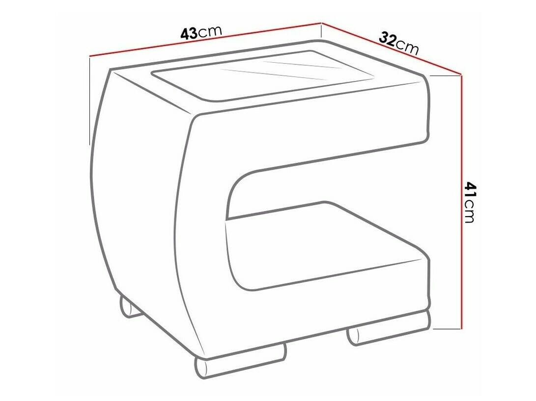 Прикроватная тумбочка Baltimore 105 (Soft 011)