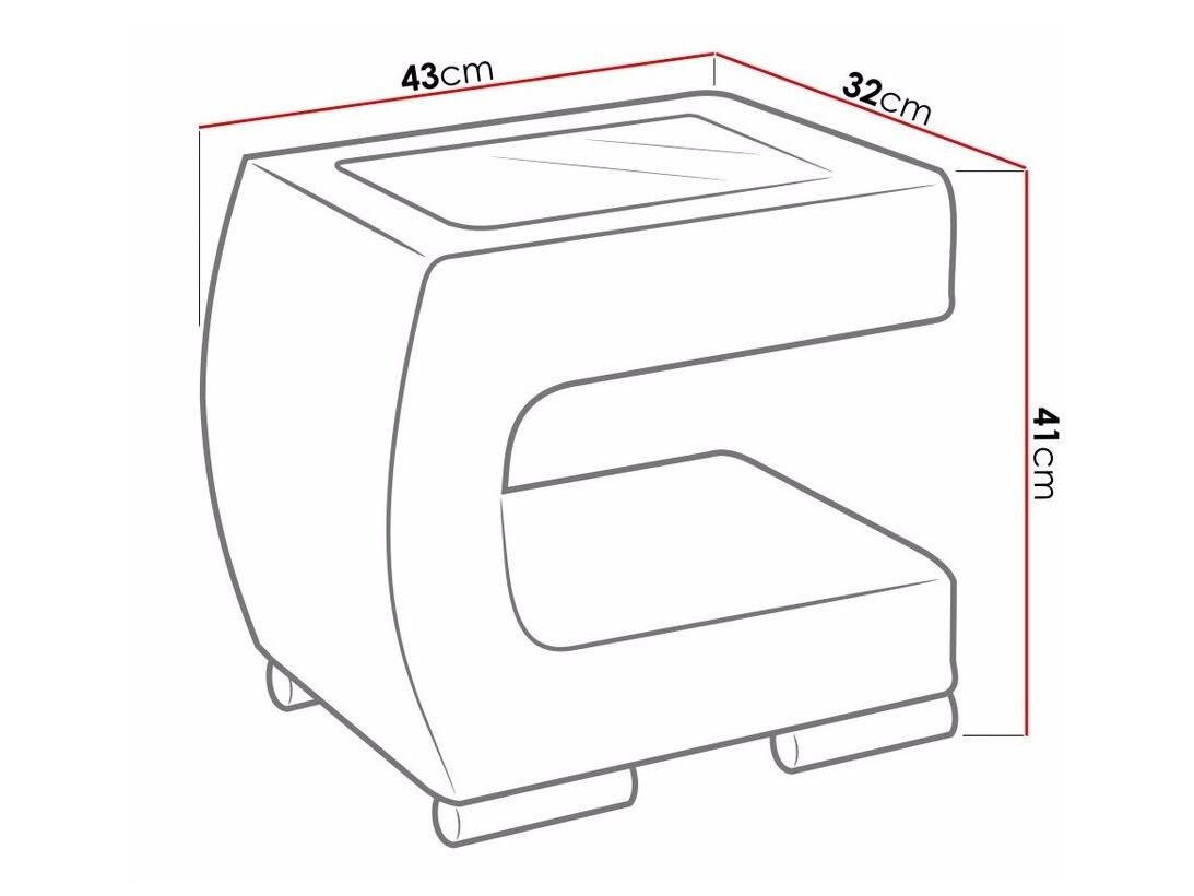 Прикроватная тумбочка Baltimore 105 (Soft 033)