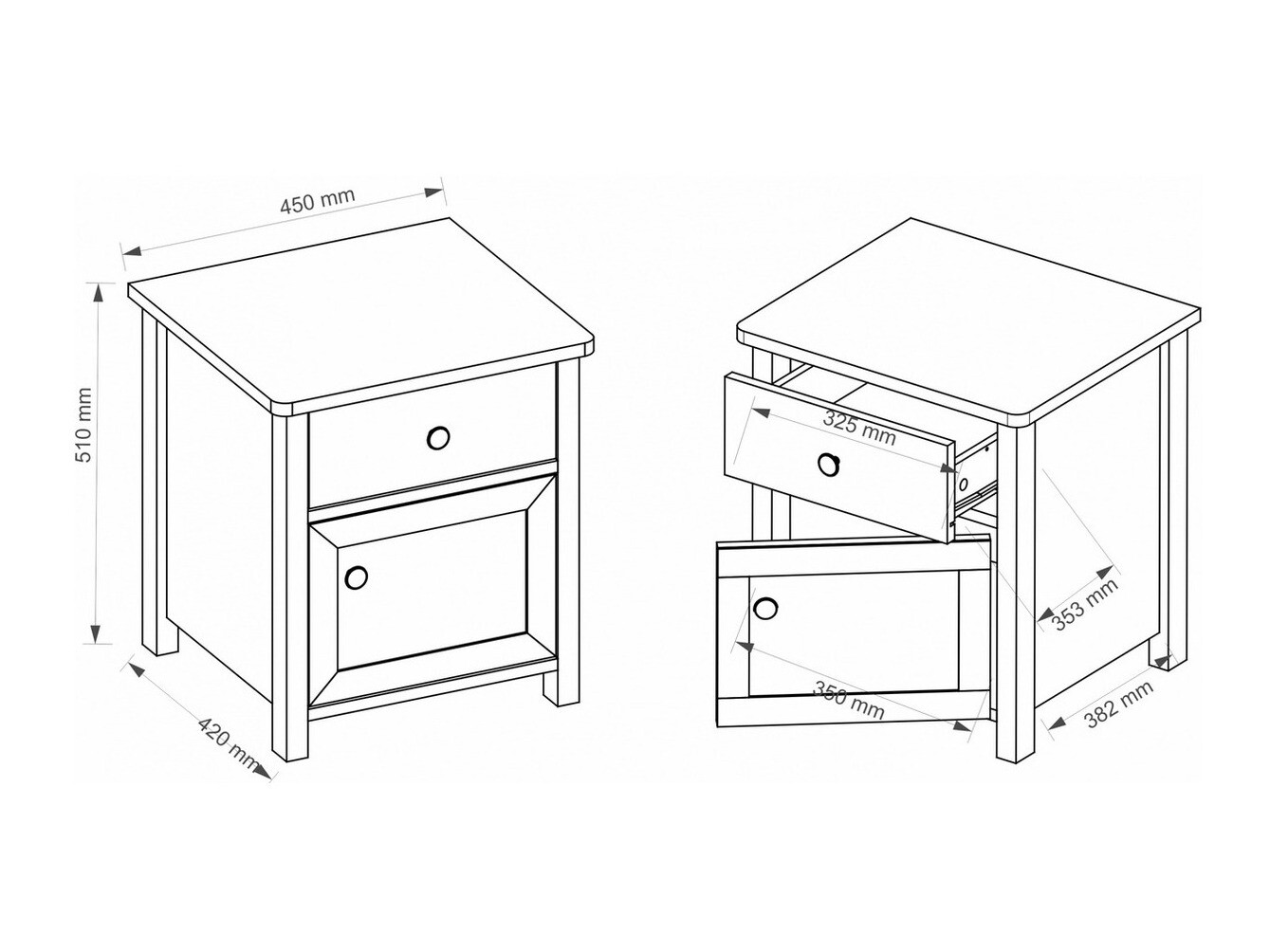 Прикроватная тумбочка Elblive 122