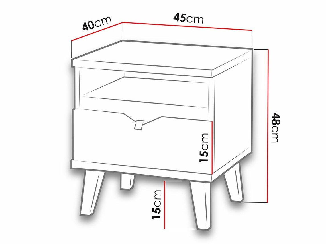 Прикроватная тумбочка Etrmoru 131