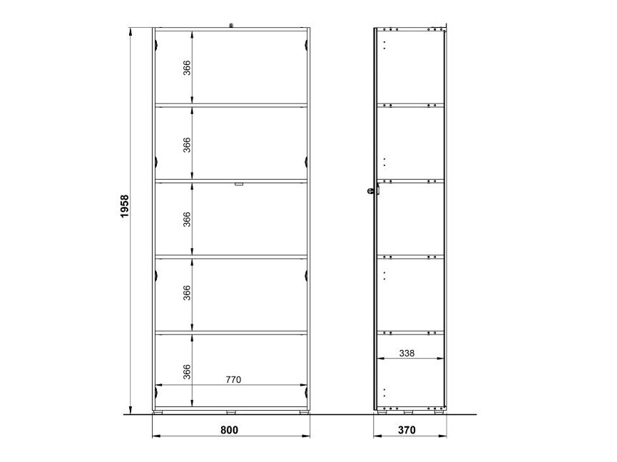 Стеллаж Catcamu 104 (Глянцевый белый + Navarra дуб)