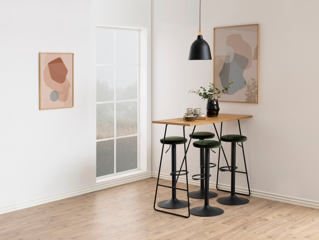 Zemais bāra krēsls Norsica 325 (Tumši zaļš)