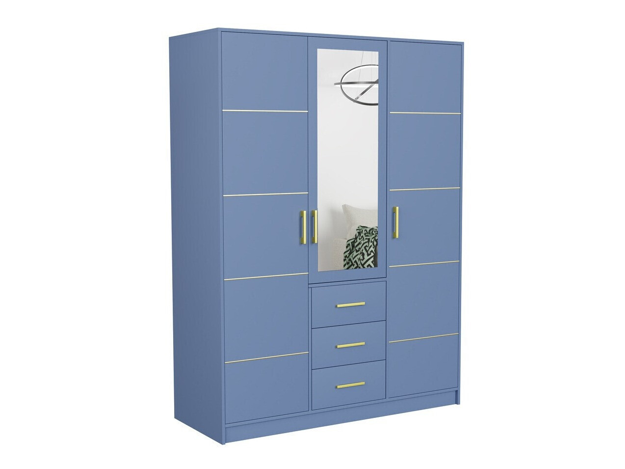 Guļamistabas komplekts Dortivu 154 (Zils + Inari 96)