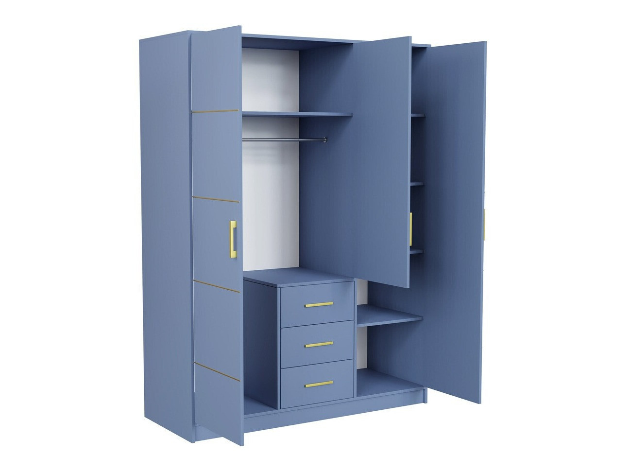 Guļamistabas komplekts Dortivu 154 (Zils + Inari 96)