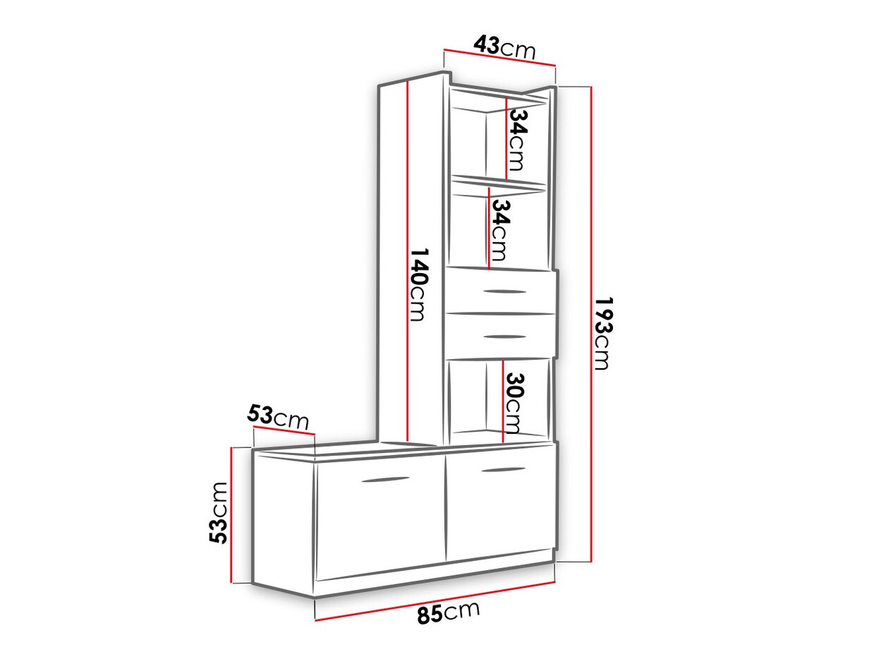 Plaukts Salmere 105 (Balts + Spīdīgi rozā)