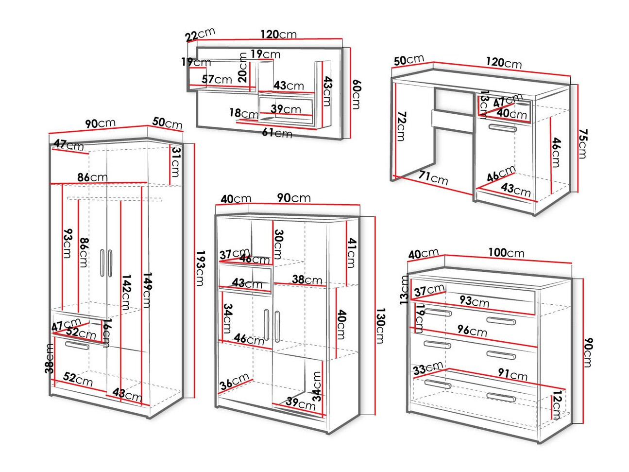 Bērnu istabas komplekts Veravie 124