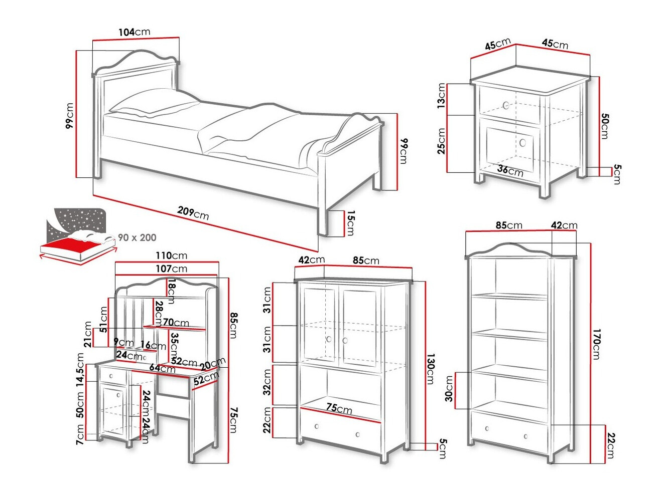 Набор для детской комнаты Elblive 127