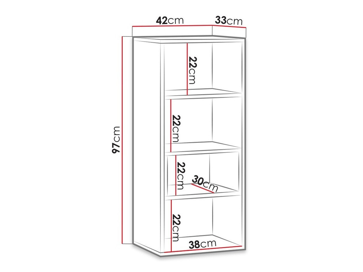 Настенная полка Baltesi 112 (Белый + Artisan дуб)