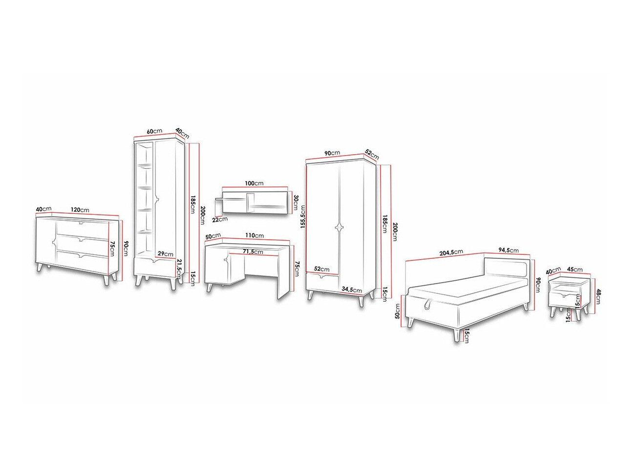Мебельный гарнитур Etrmoru 125