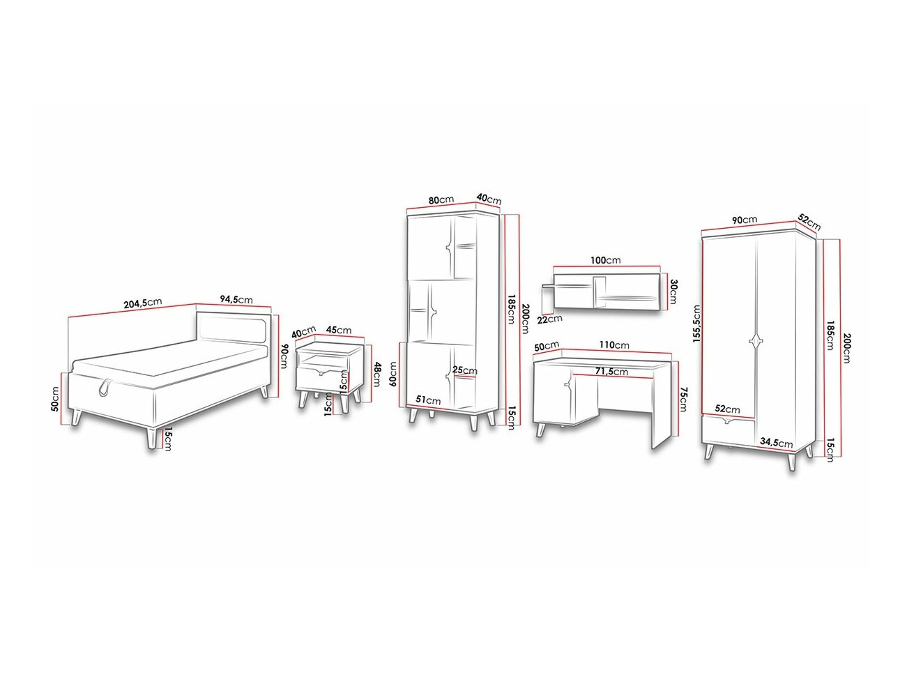 Набор для детской комнаты Etrmoru 124