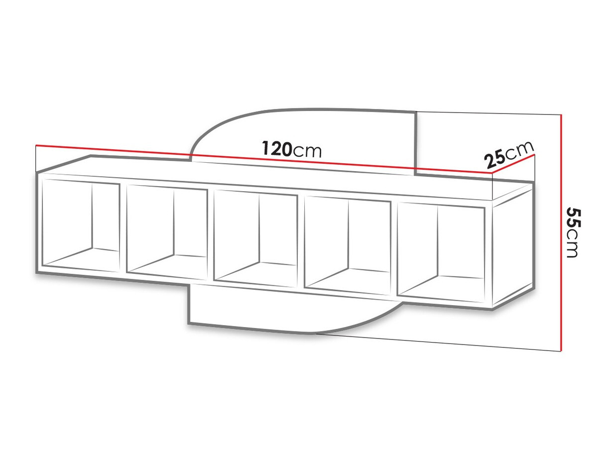 Настенная полка Tivlue 104