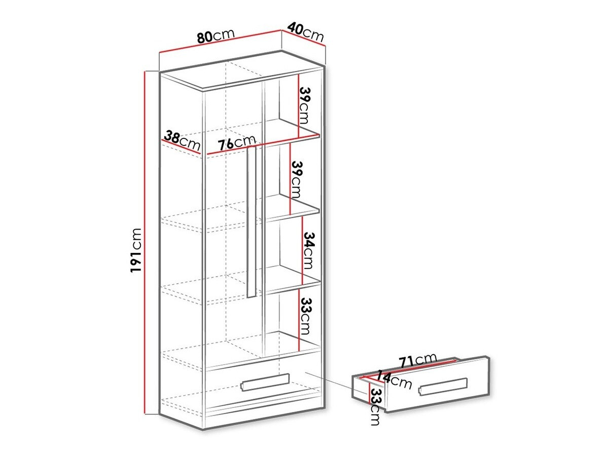 Plaukts Merevari 104 (Balts + Glancēts balts + Pelēks)
