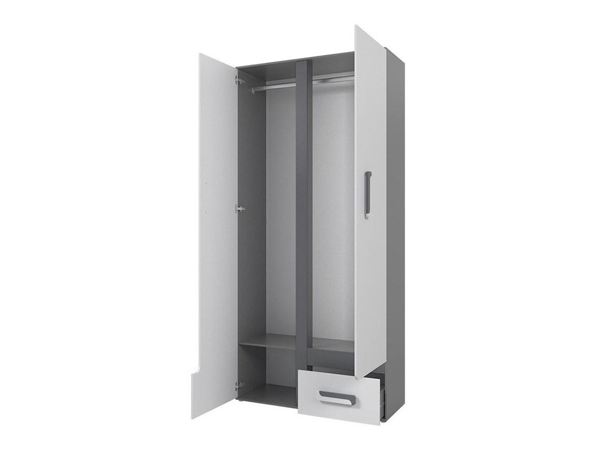 Bērnu istabas komplekts Aviseve 107 (Antracīts + Balts)